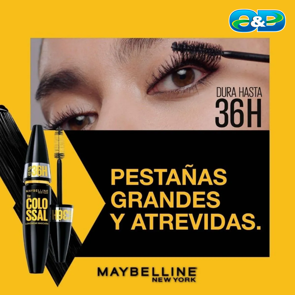 Máscara De Pestañas COLOSSAL 36H MAYBELLINE Waterproof x 8 ml