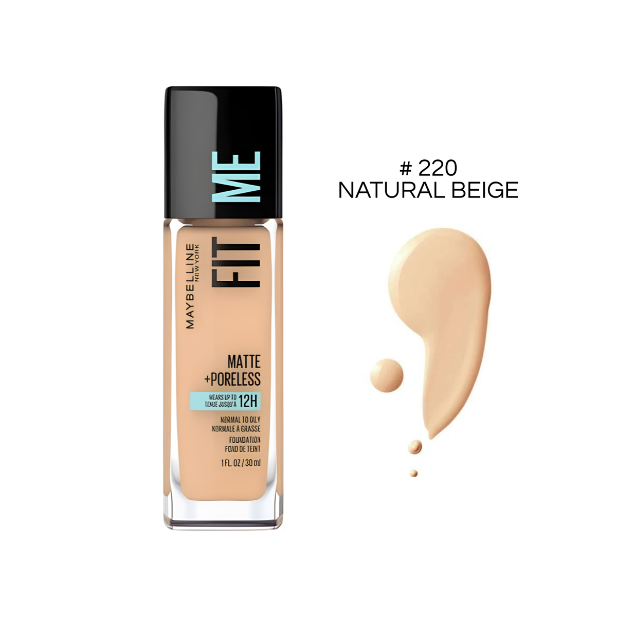 Base Líquida FIT ME MATTE MAYBELLINE Matte + PoreLess x 30ml