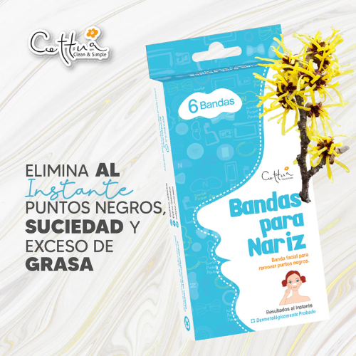 Bandas Para Nariz CETTUA Puntos Negros x 6un