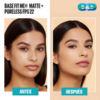 Base Líquida FIT ME MATTE MAYBELLINE Matte + PoreLess x 30ml