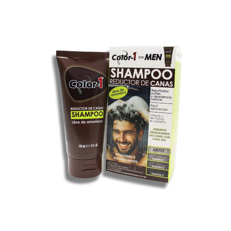 Shampoo Reductor de Canas Para Hombre COLOR-1 x 180ml