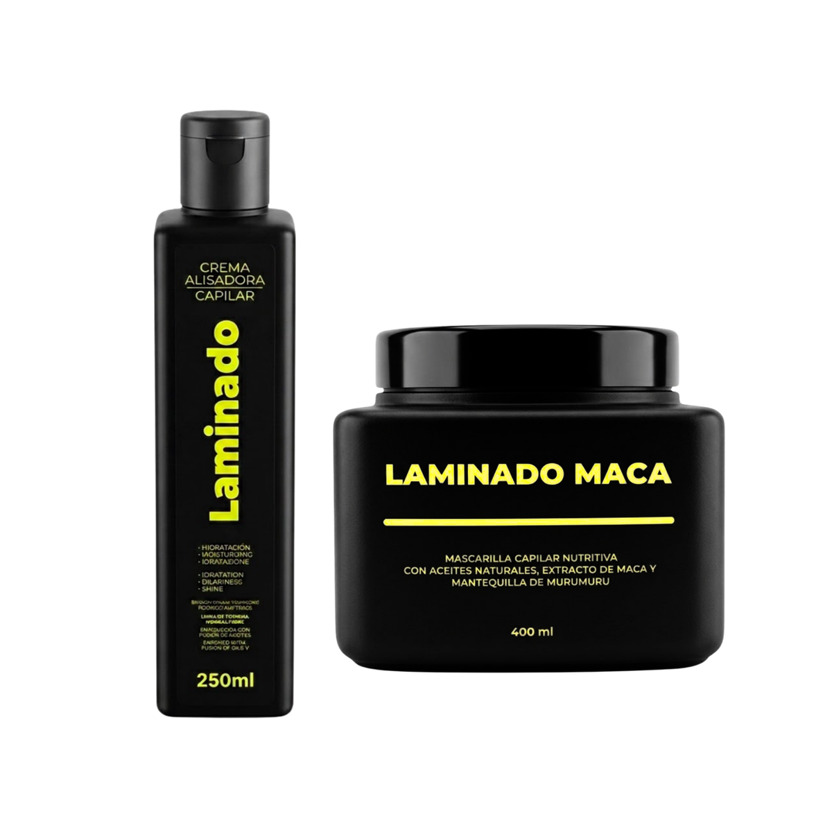 Combo 3: Crema alisadora LAMINADO 250 ML + Mascarilla Maca LAMINADO