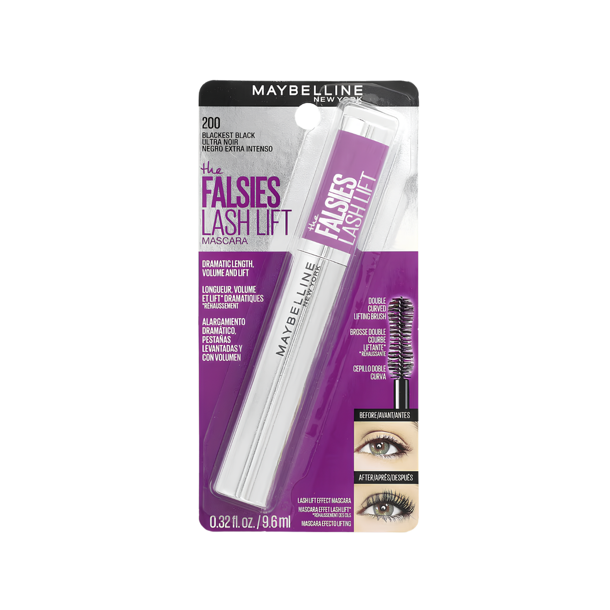 Máscara de pestañas FALSIES LASH LIFT MAYBELLINE Very Black