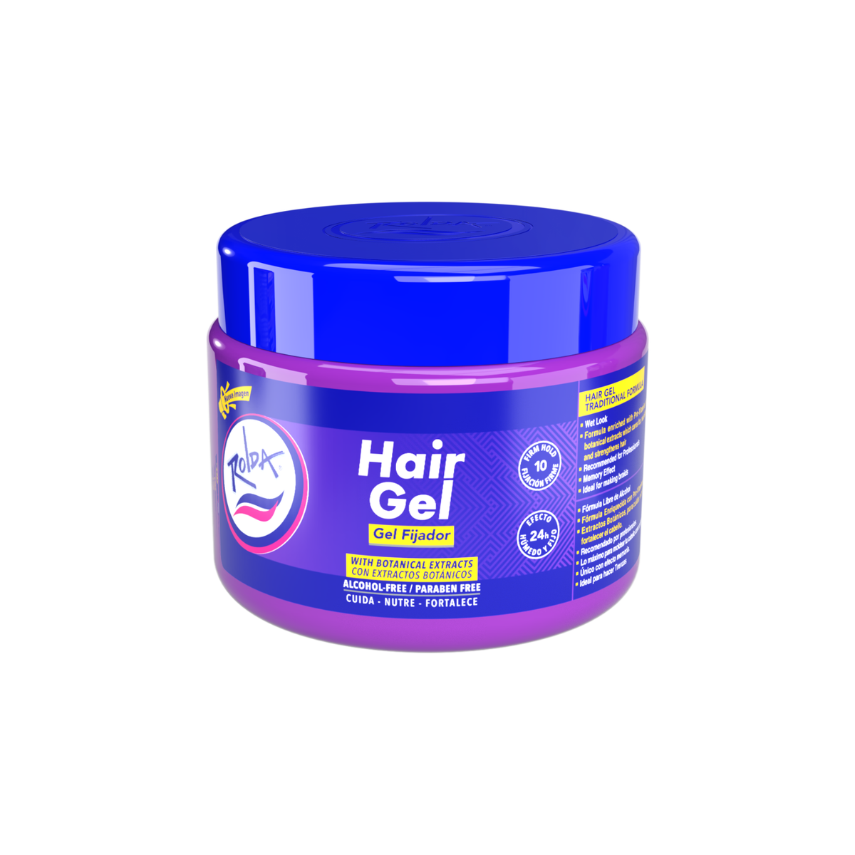 Gel Fijador Morado ROLDA Extrafuerte Sin Alcohol