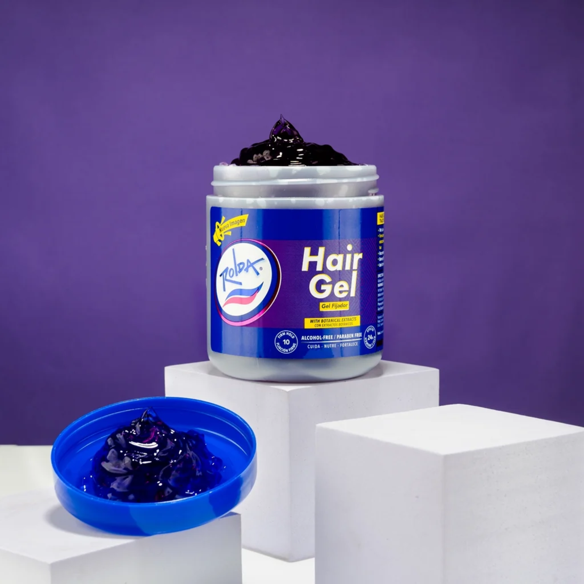 Gel Fijador Morado ROLDA Extrafuerte Sin Alcohol