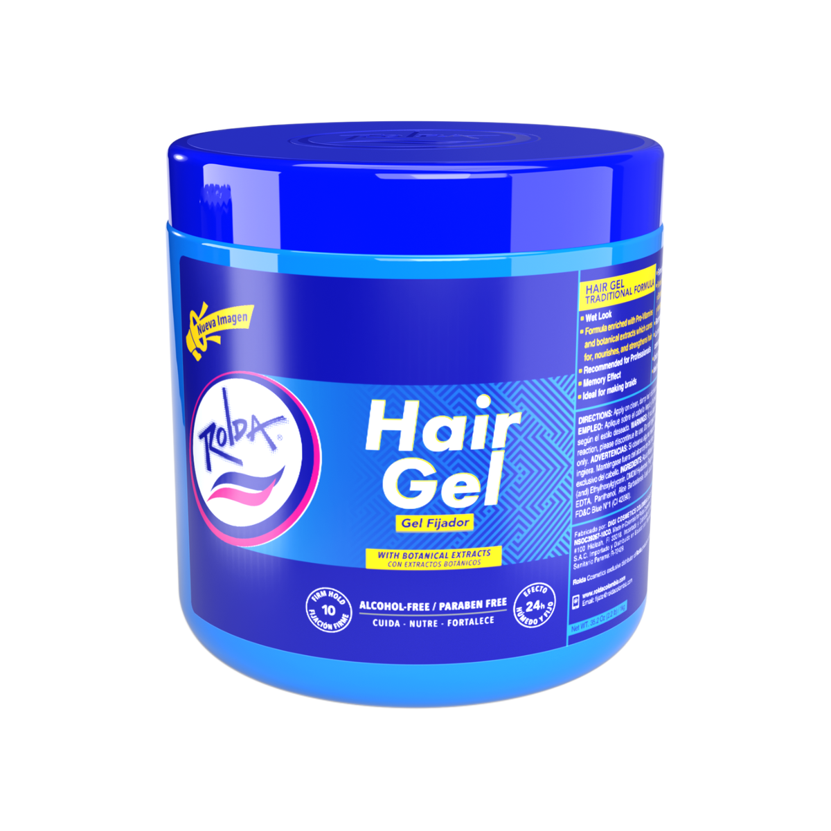 Gel Fijador Azul ROLDA Extrafuerte Sin Alcohol