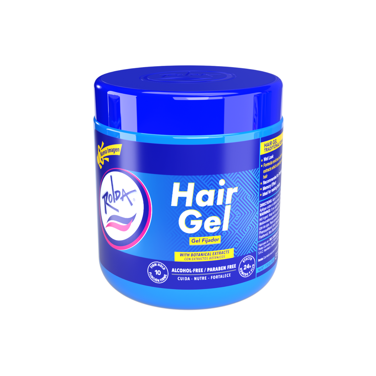 Gel Fijador Azul ROLDA Extrafuerte Sin Alcohol