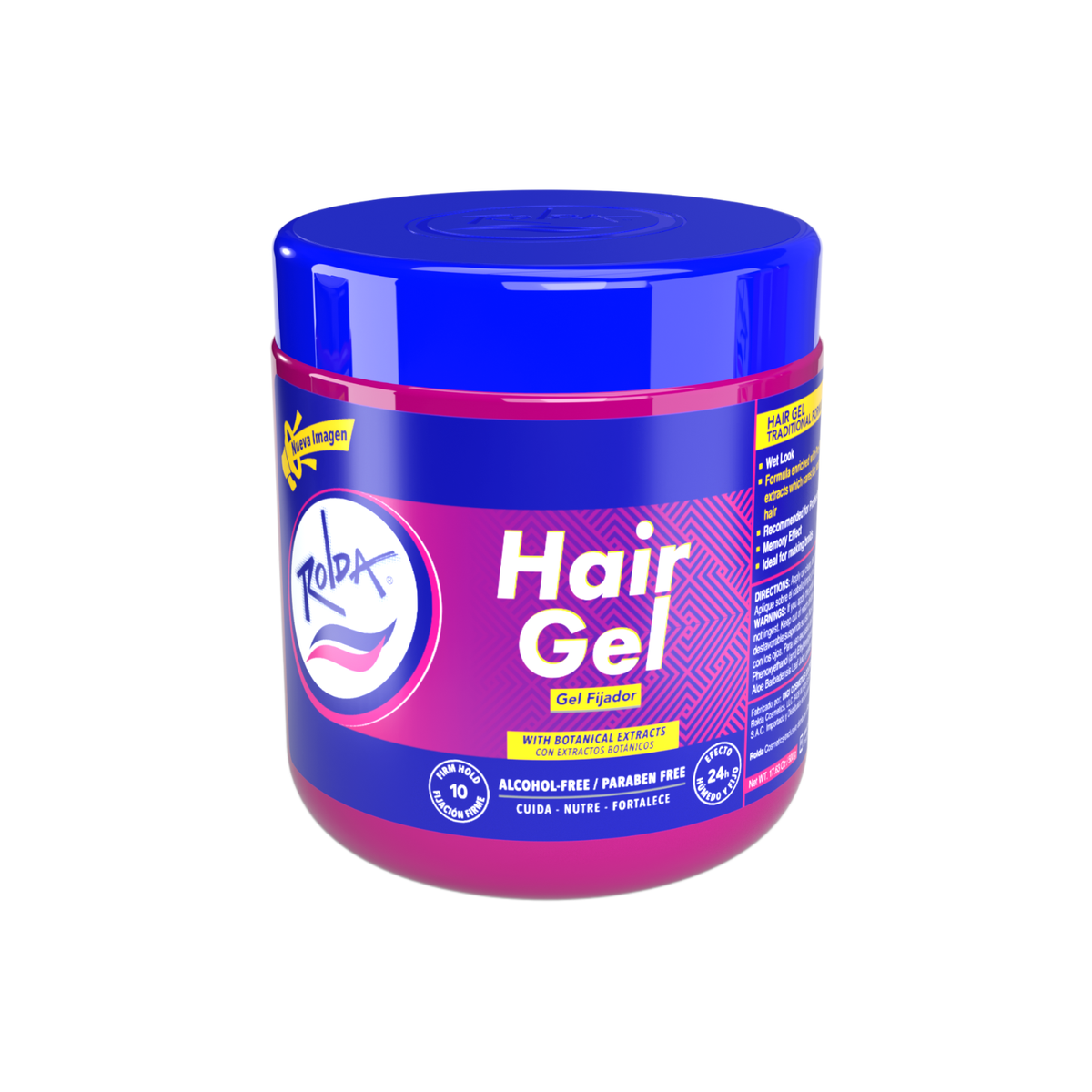 Gel Fijador Rojo ROLDA Extrafuerte Sin Alcohol
