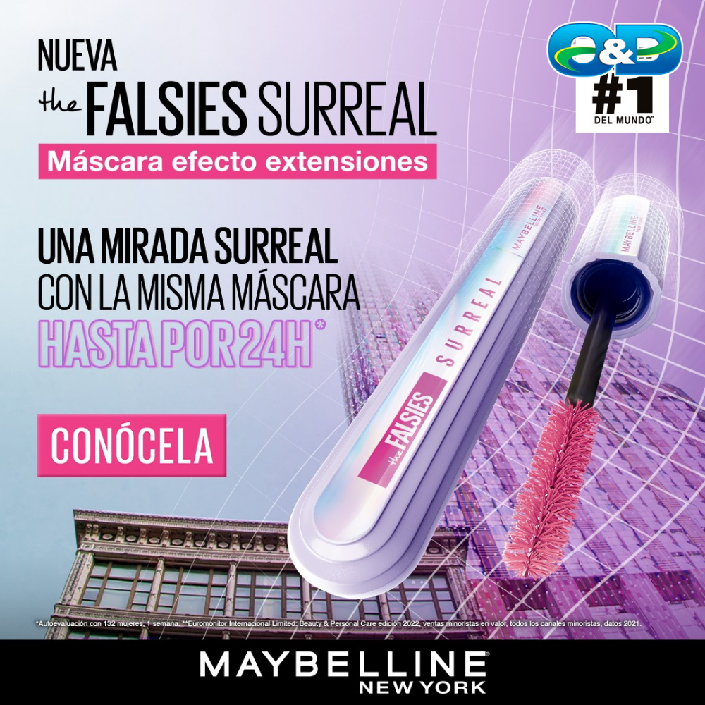 Máscara De Pestañas FALSIES SURREAL EXTENSIONS MAYBELLINE