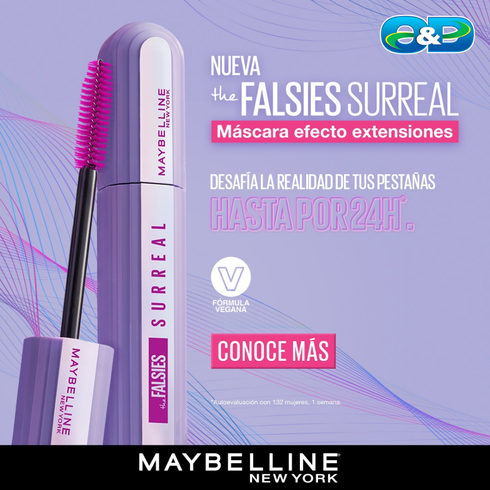 Máscara De Pestañas FALSIES SURREAL EXTENSIONS MAYBELLINE