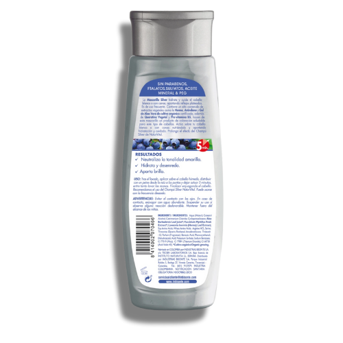 Mascarilla De Cabellos Blancos y Grises Silver NATURVITAL x 300ml