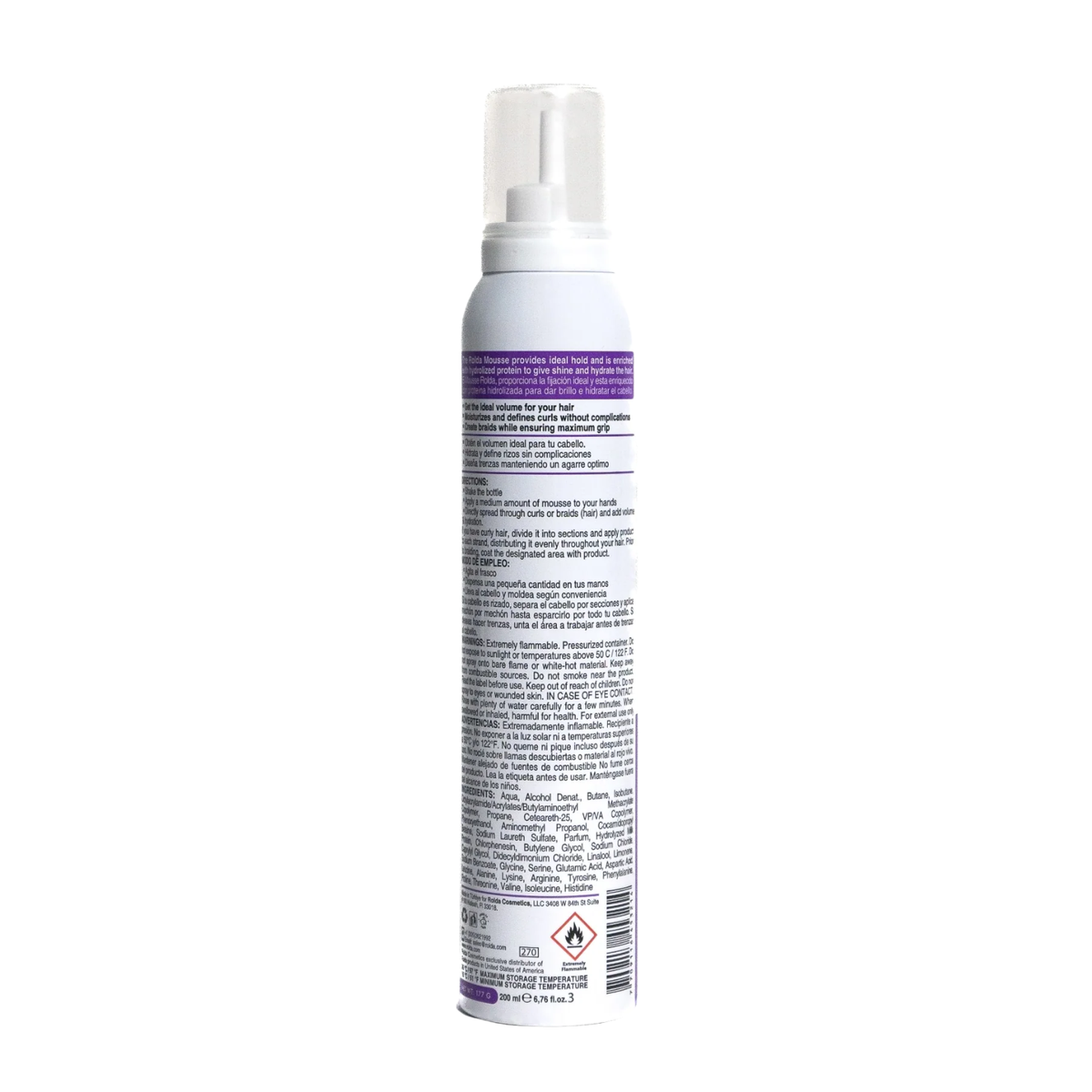 Hair Mousse Espuma Para el Cabello ROLDA x 200ml