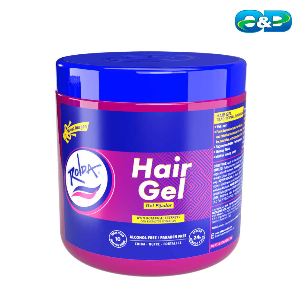 Gel Fijador Rojo ROLDA Extrafuerte Sin Alcohol