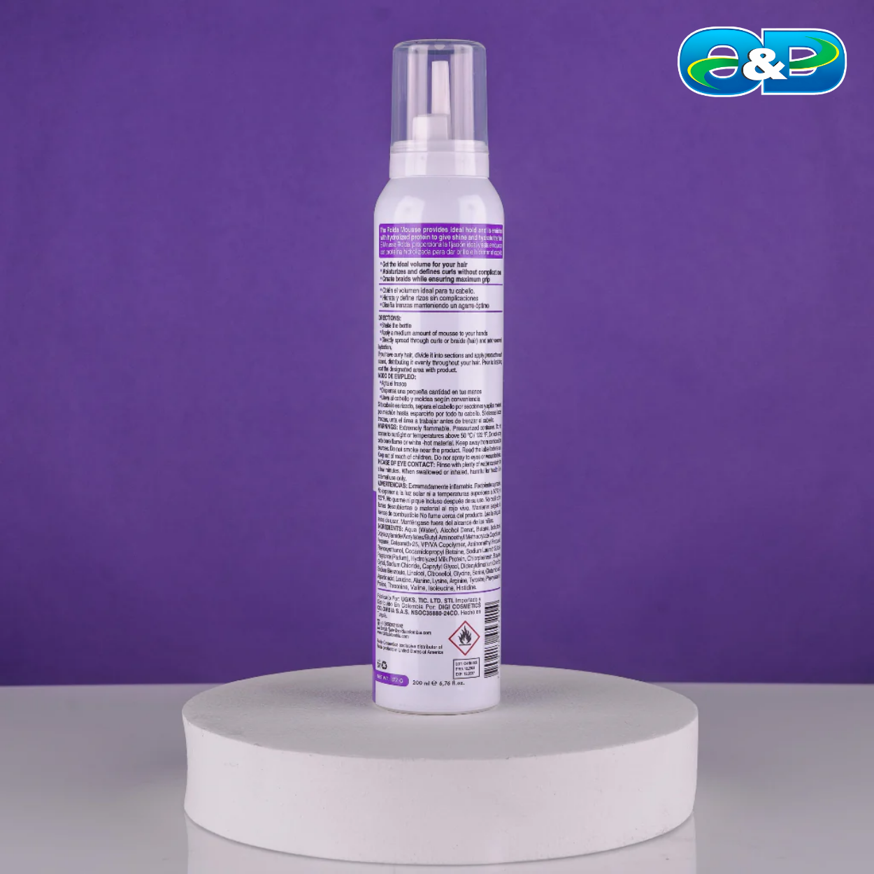 Hair Mousse Espuma Para el Cabello ROLDA x 200ml