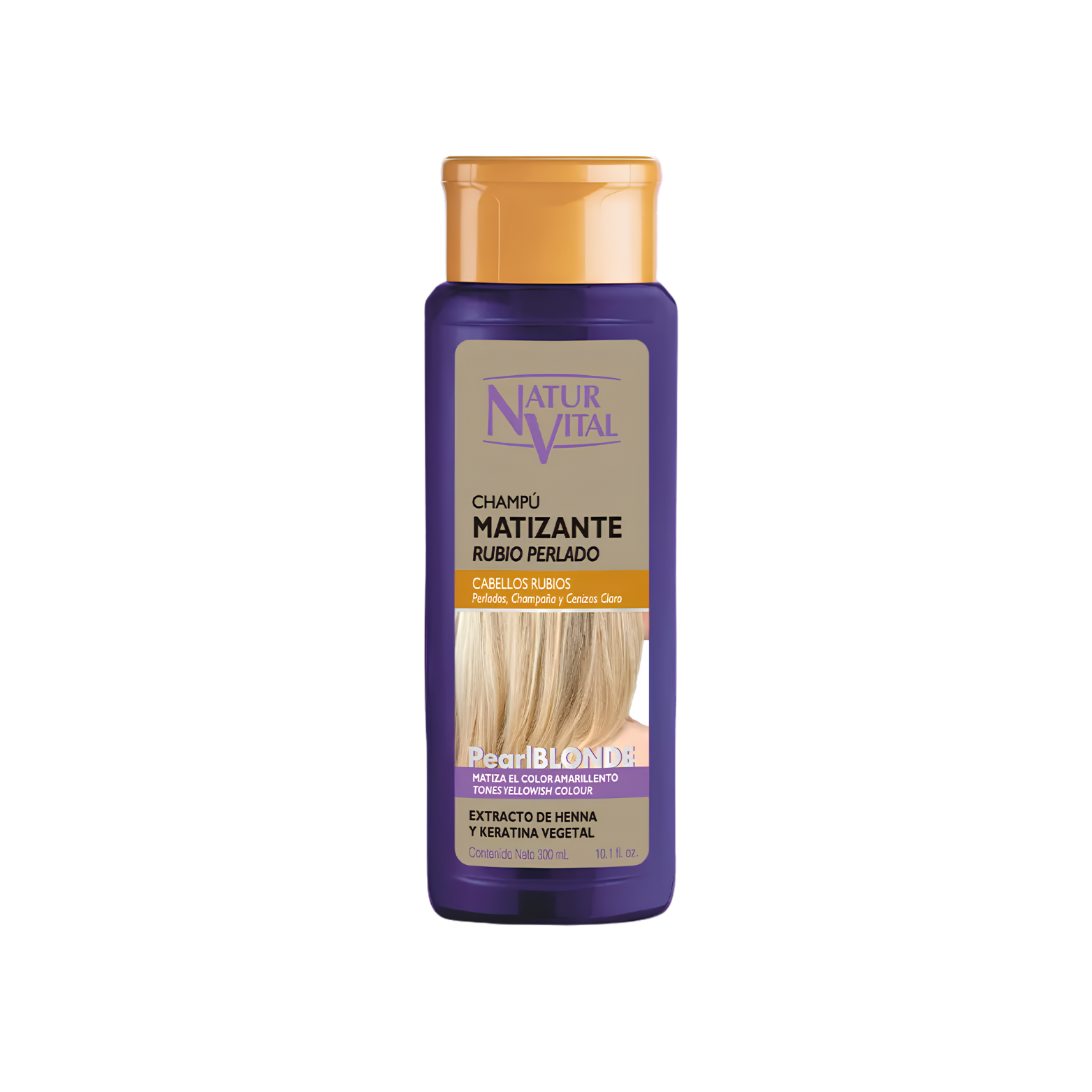 Shampoo Matizante Rubio Perlado NATURVITAL x 300ml