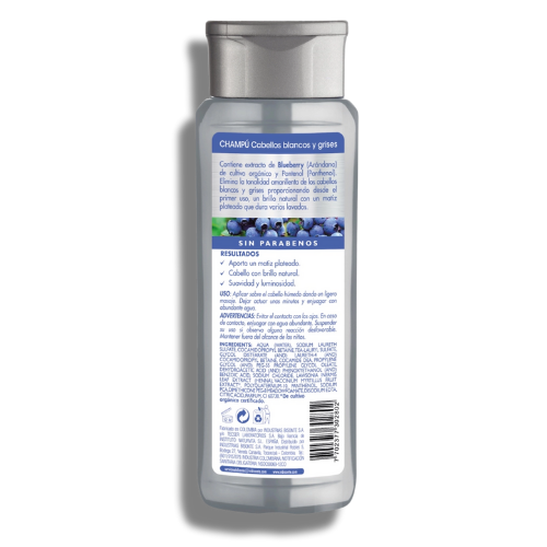 Shampoo Silver Cabellos Blancos Y Grises NATURVITAL x 300ml