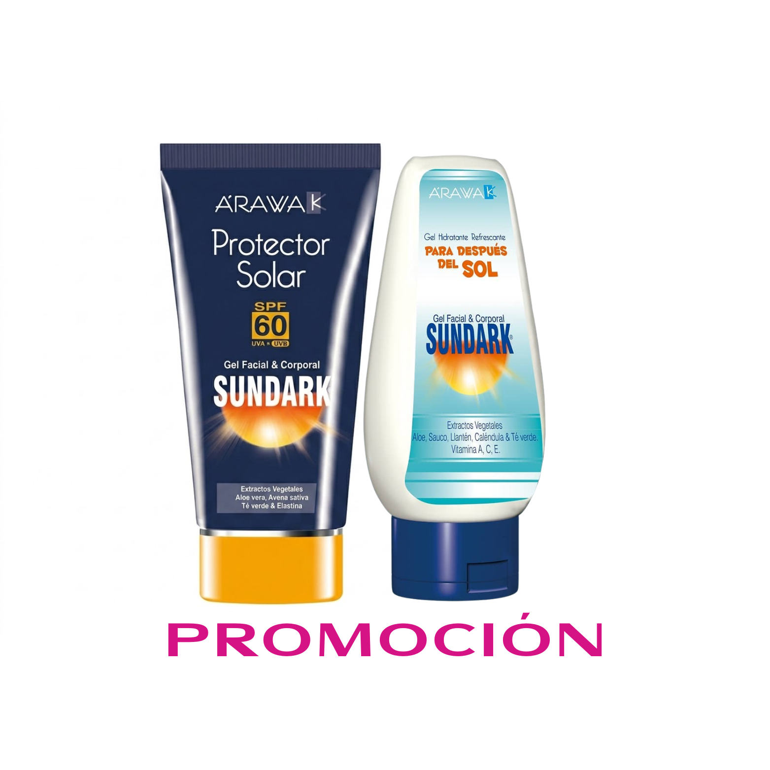 PACK Protector solar SUNDARK de adultos 120 GR + Gel After sun SUNDARK