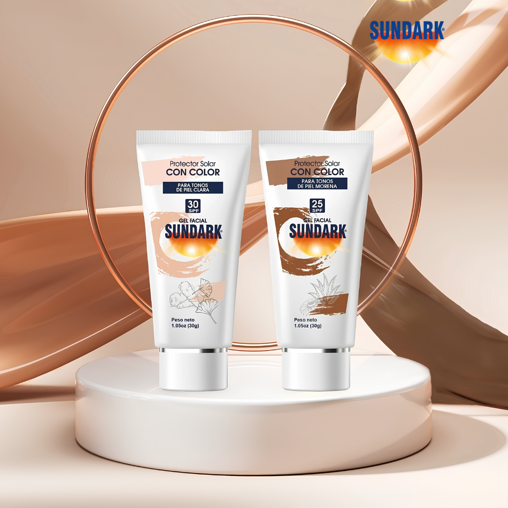 Protector solar con color SUNDARK
