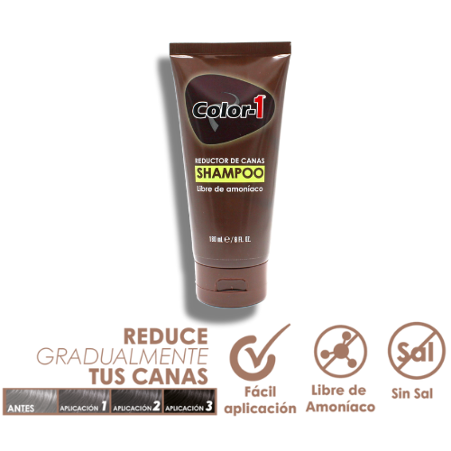 Shampoo Reductor de Canas Para Hombre COLOR-1 x 180ml
