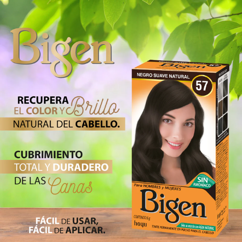 Tinte En Polvo Permanente Para El Cabello BIGEN x 6g
