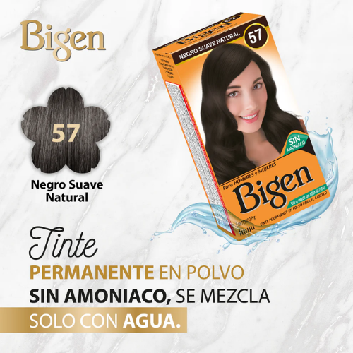 Tinte En Polvo Permanente Para El Cabello BIGEN x 6g