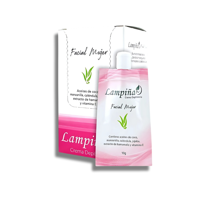 Crema Depilatoria Facial LAMPIÑA Para Mujer 6 sobres x 15g
