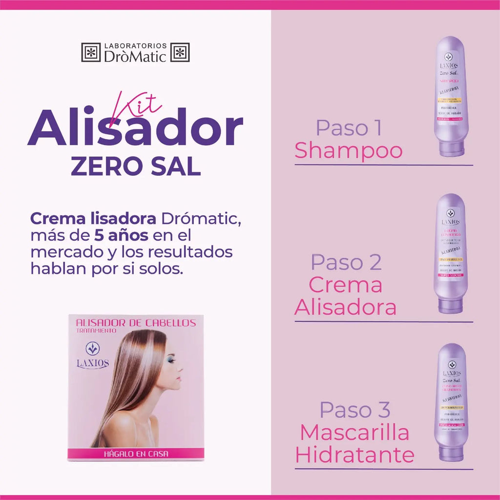 Kit Alisador Zero Sal DROMATIC 3x60ml