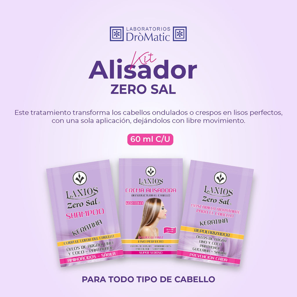 Kit Alisador Zero Sal DROMATIC 3x60ml