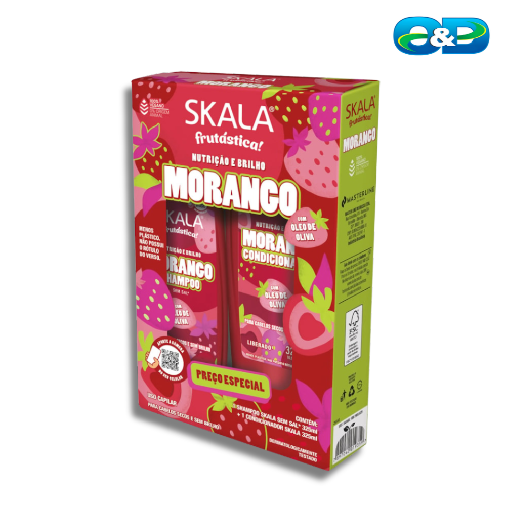 Kit Shampoo + Acondicionador Morango Frutástica SKALA