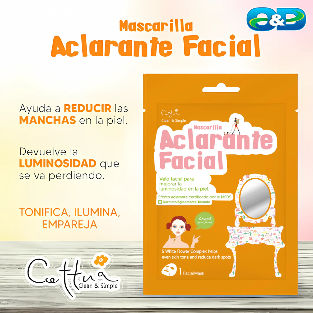 Mascarilla Aclarante Facial CETTUA
