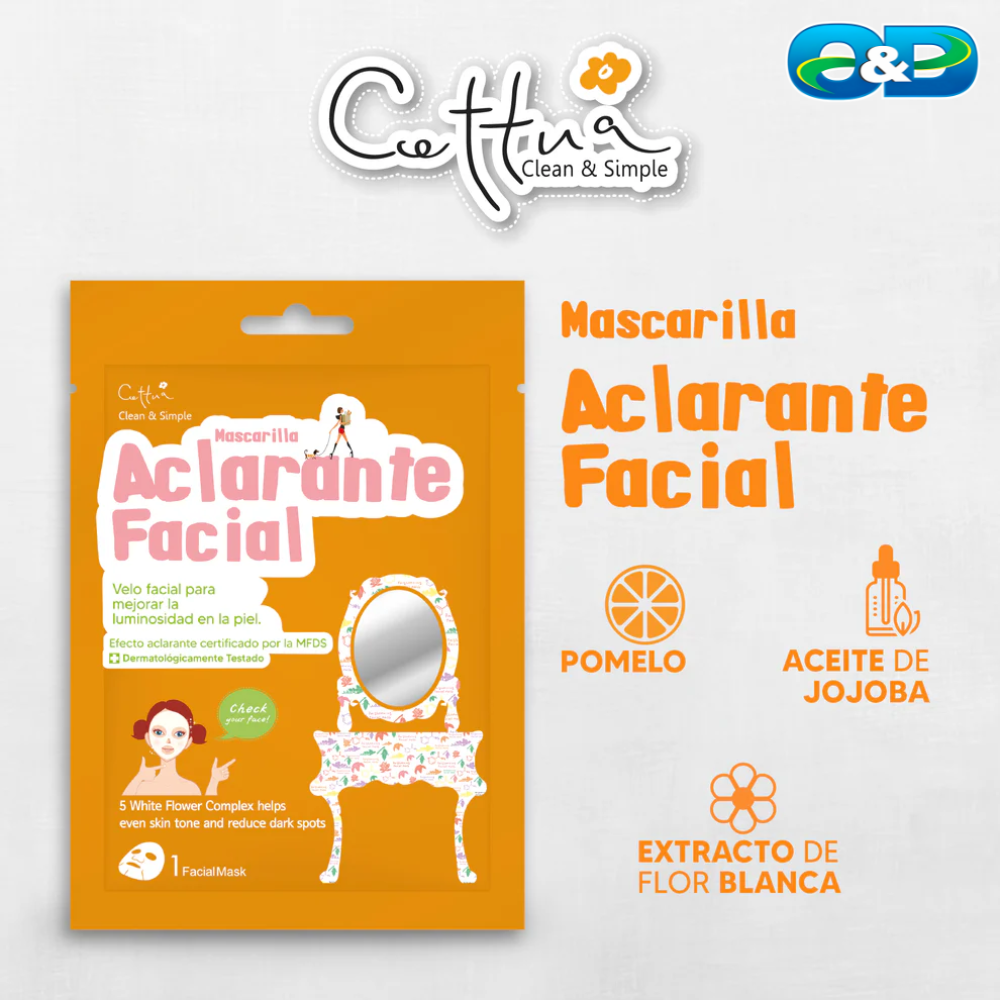Mascarilla Aclarante Facial CETTUA