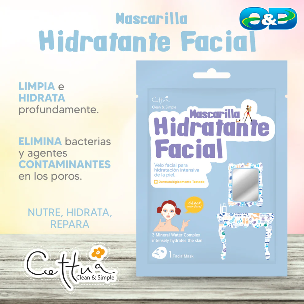 Mascarilla Hidratante Facial CETTUA
