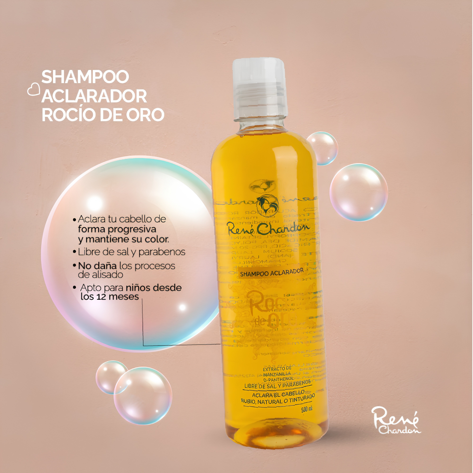 Shampoo Aclarador Rocio De Oro RENÉ CHARDON x 500ml