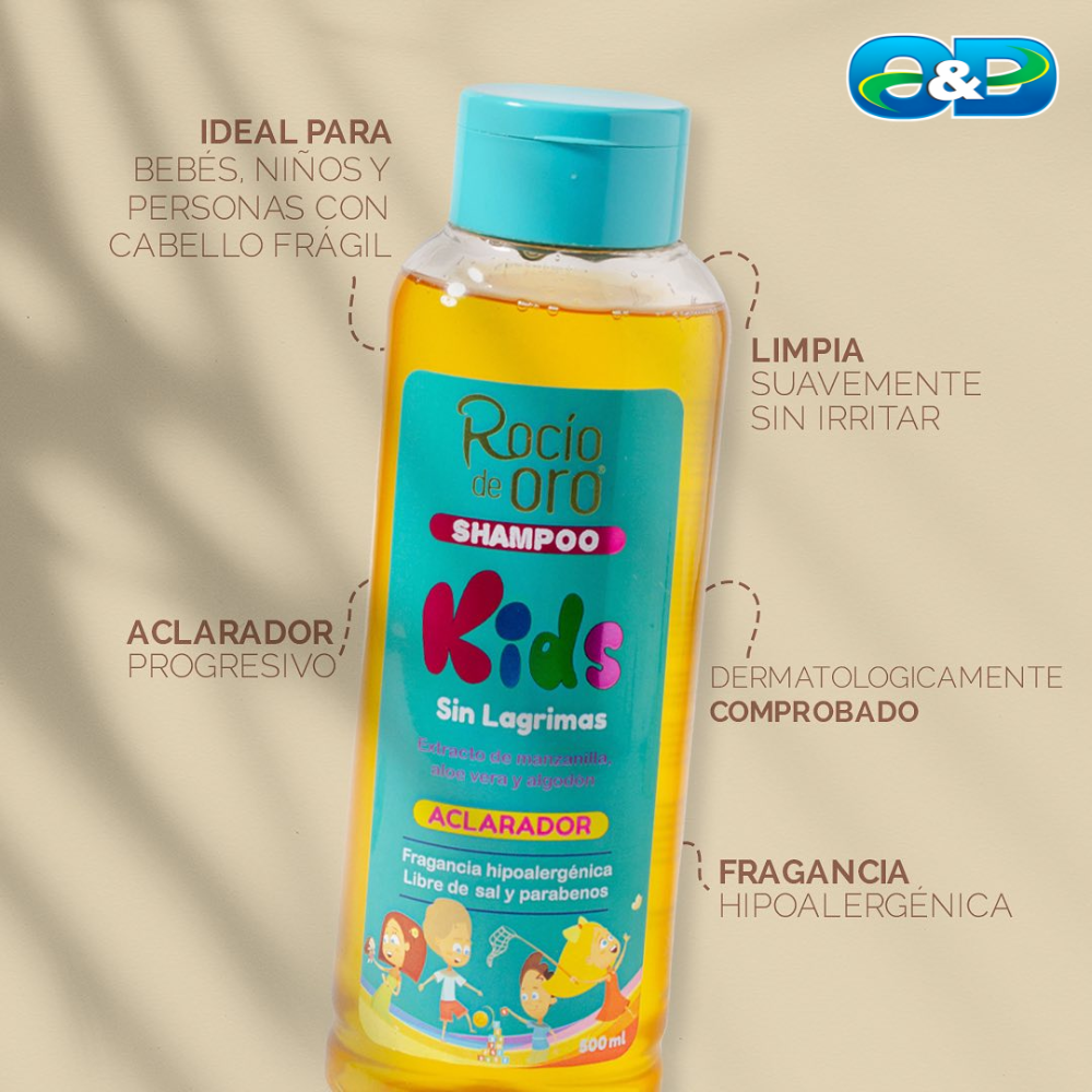 Shampoo Aclarador Rocio De Oro Kids RENÉ CHARDON x 500 ml